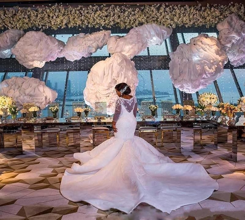 Glamorous Sexy Mermaid Lace Wedding Dresses UK Long Sleeves Appliques Bridal Gowms-27Dress.co.uk