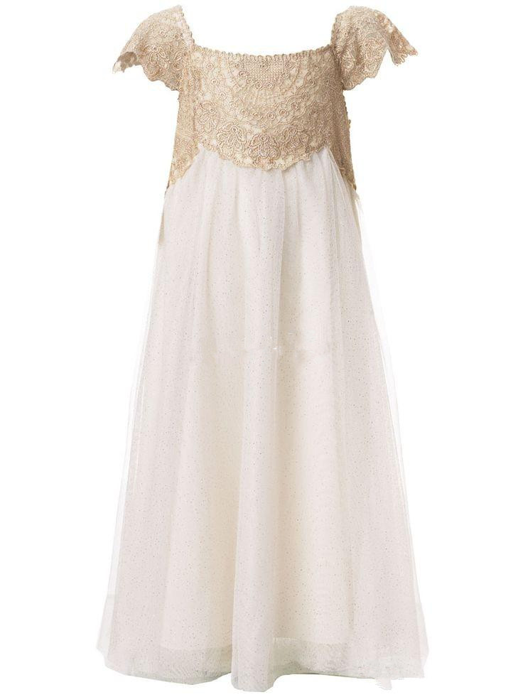 Chiffon A-line Lace Appliques Flower Girl Dress Cap Sleeve-27Dress.co.uk