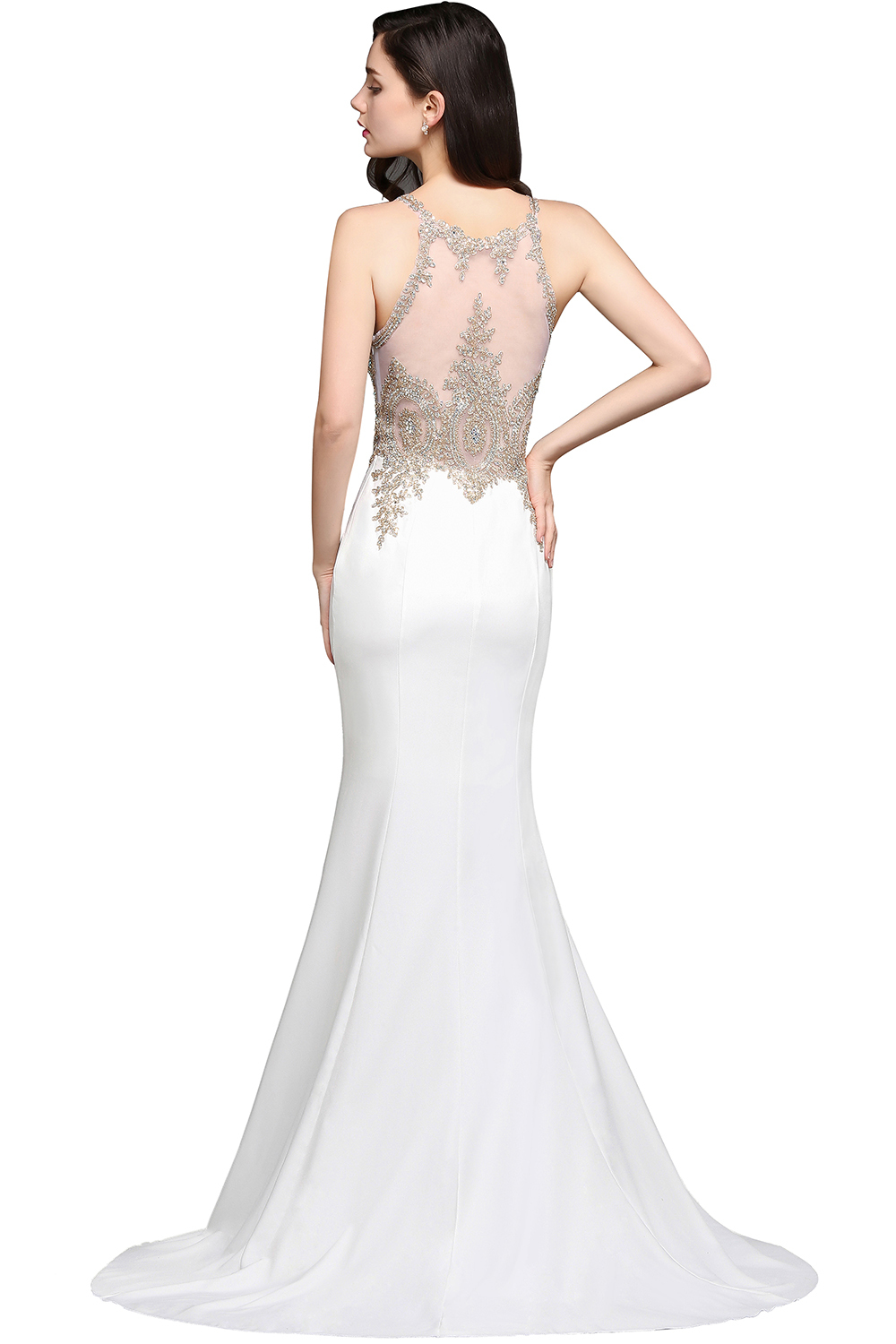 AVERIE | Mermaid Scoop Chiffon Elegant Prom Dress With Appliques