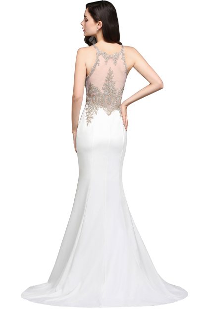 AVERIE | Mermaid Scoop Chiffon Elegant Prom Dress With Appliques