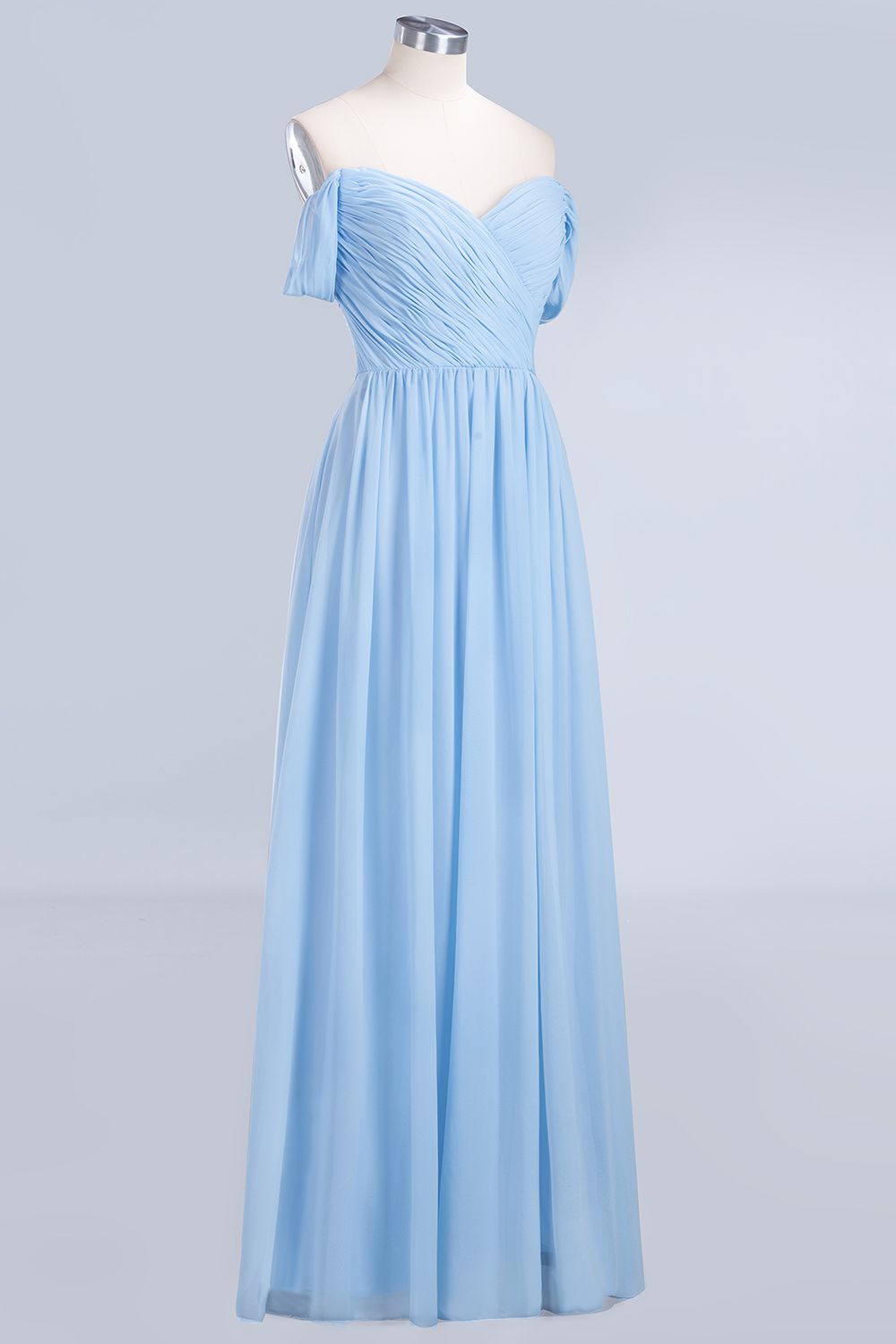 Sexy A-line Flowy Straps Sweetheart Sleeveless Floor-Length Bridesmaid Dress UK UK with Ruffles