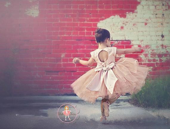 Lovely Cap Sleeve Tulle Princess Flower Girl Dress Bowknot