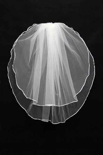 Simple ivory white wedding viel for free