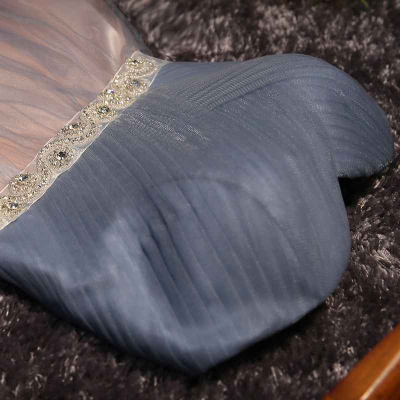 Glittering Sexy A-line Lace Strapless Sleeveless Prom Dress UK with Bow-27Dress.co.uk