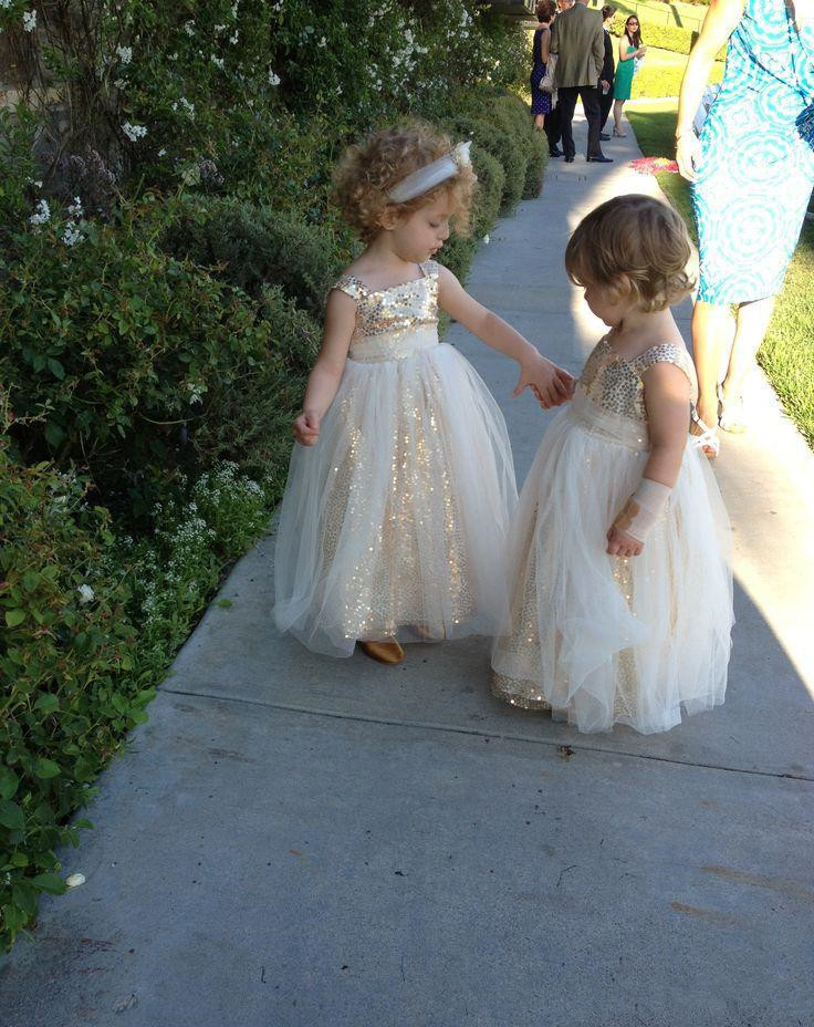 Gorgeous Sequined Tulle A-line Flower Girl Dress UK Straps Sleeveless-27Dress.co.uk