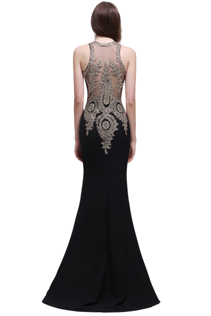 BROOKLYNN | Mermaid Black Prom Dresses with Lace Appliques
