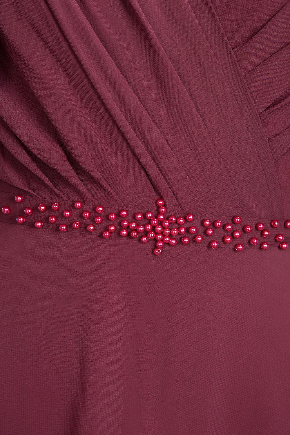 Sexy A-line Flowy Alluring V-neck Straps Sleeveless Ruffles Floor-Length Bridesmaid Dress UK with Pearls-27Dress.co.uk