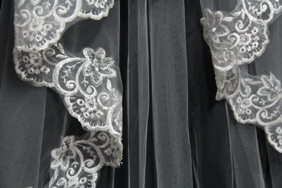 Free Two-Tier Bridal Veil with Lace | Wedding Veil for Women