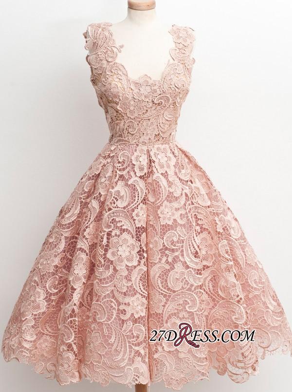 Short Scoop-Neck Lace Black Little Dress UKes UK Homecoming Dress UKes UK
