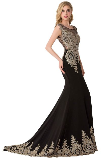ABIGAIL | Mermaid Court Train Chiffon Evening Dress with Appliques