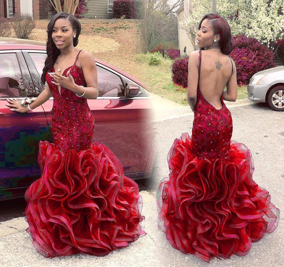 Sparkly Sleeveless Mermaid Prom Dress UK Organza Lace Appliques Sleeveless BK0