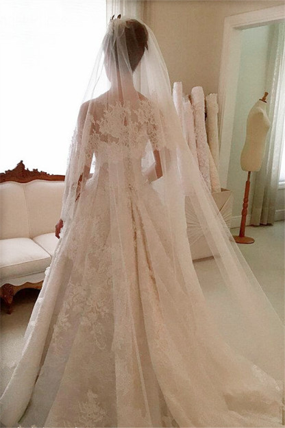 Pretty Sleeveless Appliques Wedding Dress Ball Gown Tulle Sleeveless