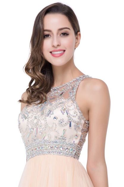 Sexy Beadings Crystal Short Prom Dress UK Chiffon Homecoming Gown