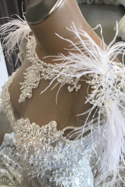 Gorgeous Mermaid Wedding Dress Sweetheart Lace Bridal Gown