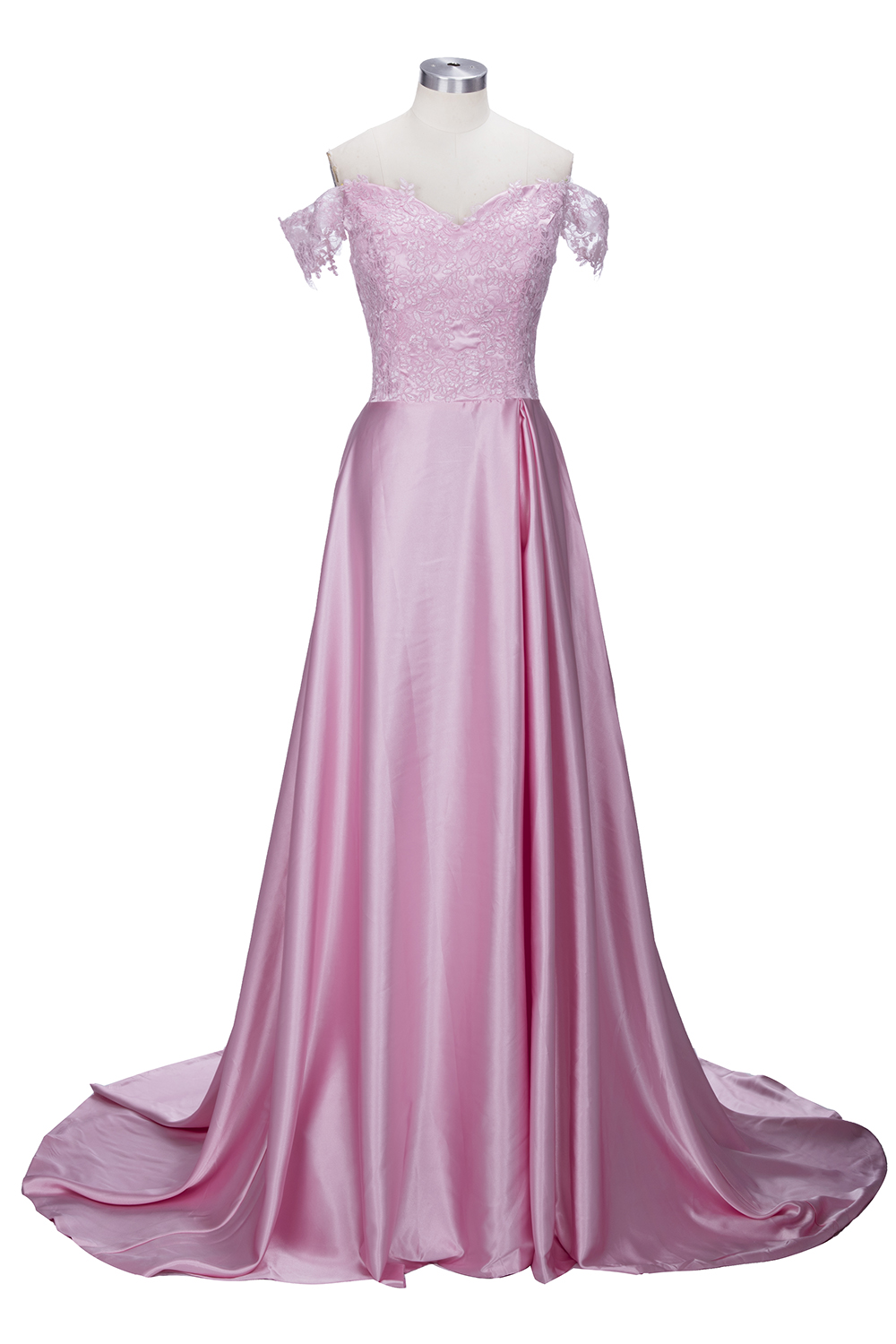 Split Lace Long Sexy Floor-Length Off-the-Shoulder Evening Dress UK
