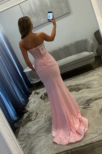 [Copy]Mint Spaghetti Straps Satin Long Mermaid Prom Dress with Bow