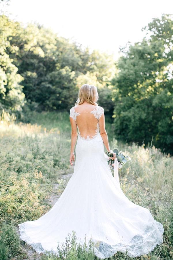 Elegant Cap Sleeve Lace Wedding Dress Summer-27Dress.co.uk