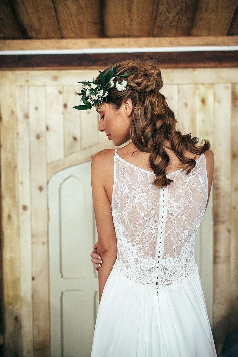 Summer Beach Spaghetti Straps Lace Wedding Dress Long