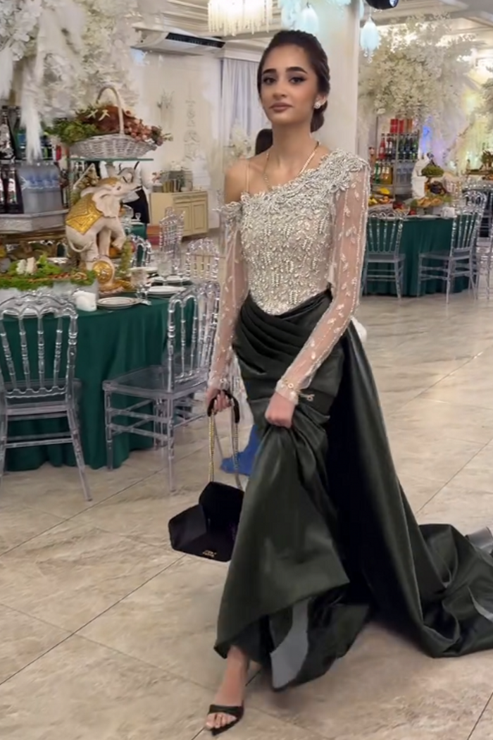 Lace up Appliques Lace Beading A-Line Prom Dresses Floor-length