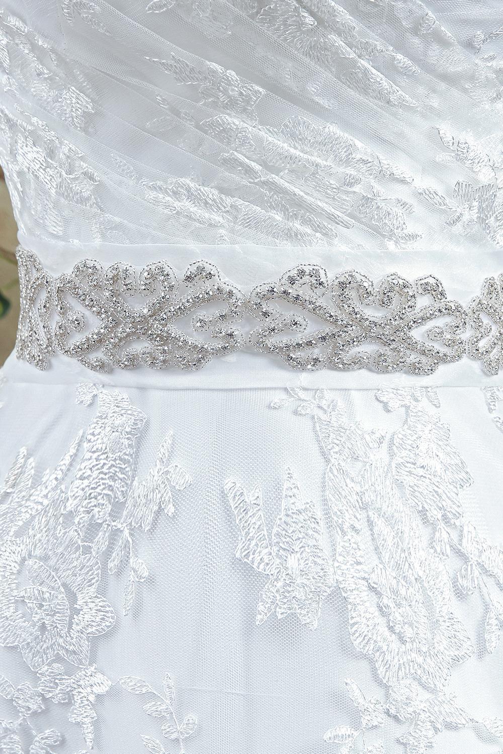 Modern Sweetheart Princess Wedding Dress Lace-up Beadss Bowknot