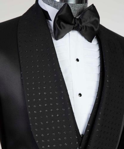 Bradford Black Two Pieces Shawl Lapel Bespoke Wedding Suits