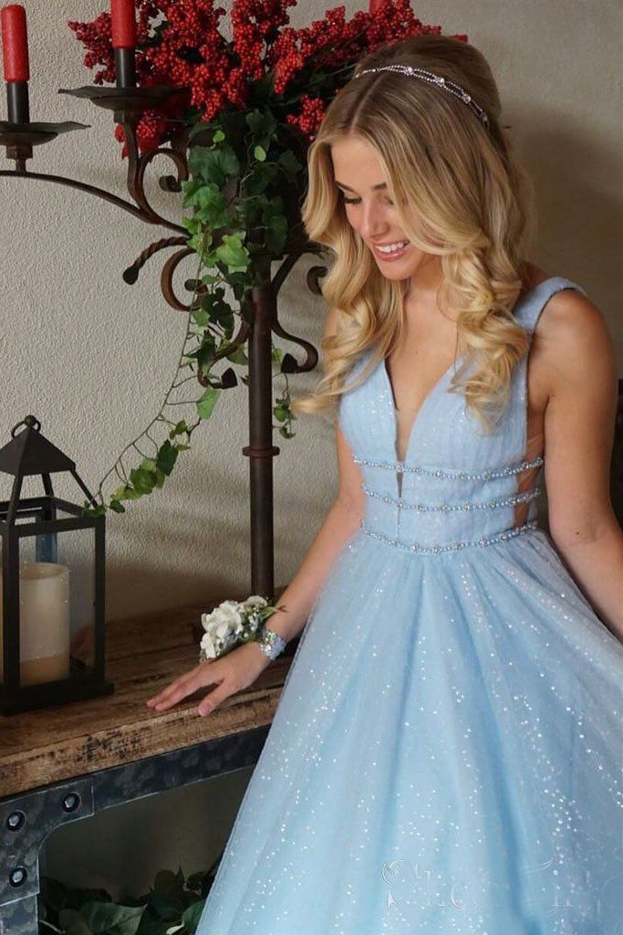 Sexy Sequins Riboons Straps Prom Dress UKes UK Ball Gown Sleeveless Evening Dress UKes UK with Beads