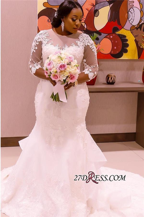 Plus Size Wedding Dress, Long Sleeve Bridal dresses BA3984-27Dress.co.uk