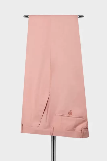 Klein Charming Nude Pink Peaked Lapel Double Breasted Prom Suits