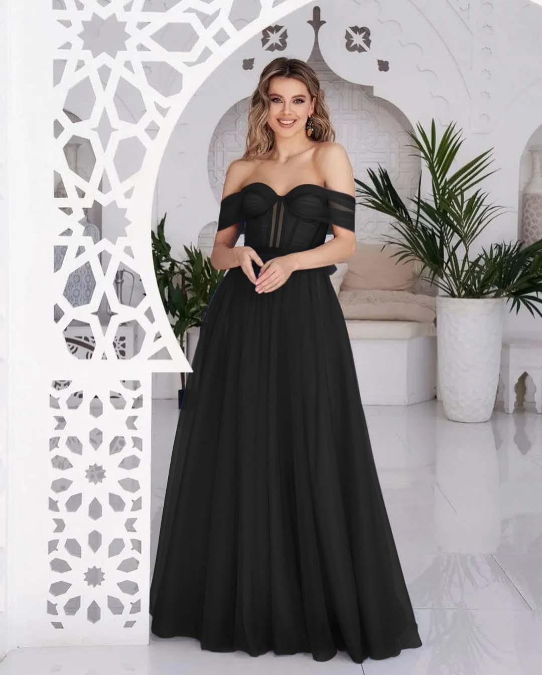 Stunning Tulle Off the Shoulder Sweetheart Strapless Royal Blue Prom Dress