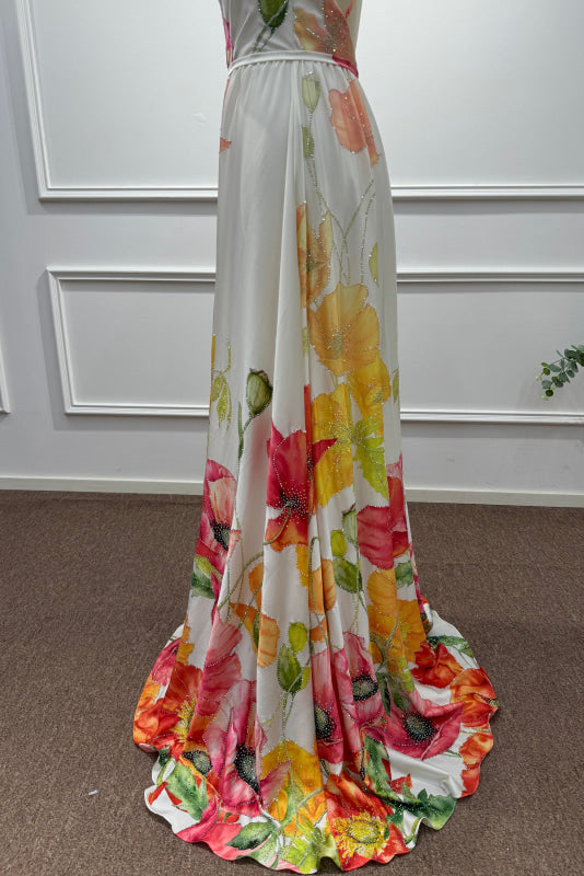 Charming Halter Sleeveless Sequined A-Line Prom Dress - Prom Dresses