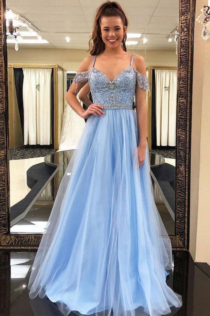 Sexy Crystal SpagheetiStraps Prom Dress UKes UK Sheer Sequins leeveless Evening Dress UKes UK