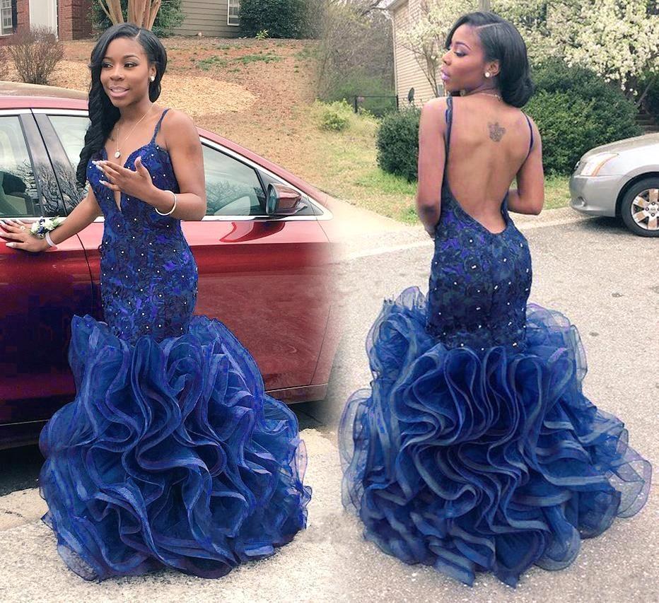 Sparkly Sleeveless Mermaid Prom Dress UK Organza Lace Appliques Sleeveless BK0