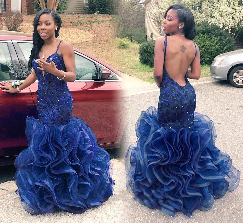 Sparkly Sleeveless Mermaid Prom Dress UK Organza Lace Appliques Sleeveless BK0