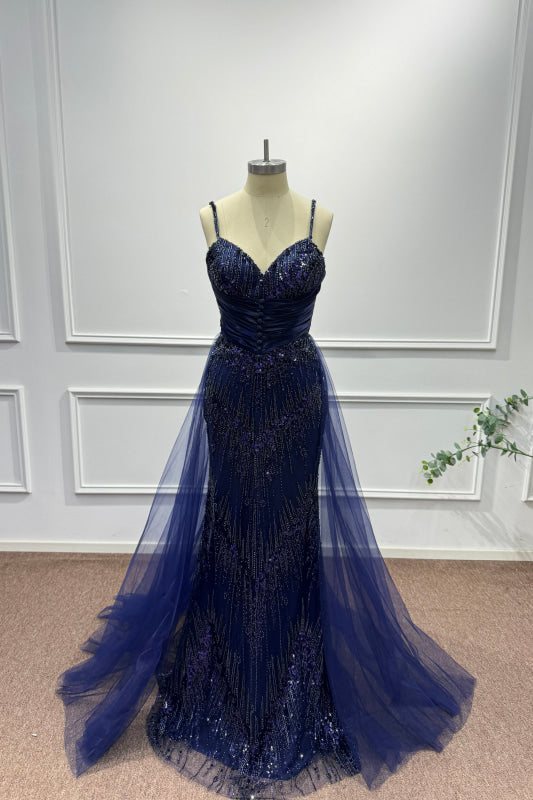 blue prom dresses uk Spaghetti Straps Dark Sequins Mermaid Dress – Size:S/40 neckline:v neck Blue off Taylor Swift Halter Short