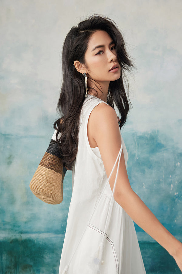 Elegant White Sleeveless Long Dresses Flowers-27Dress.co.uk