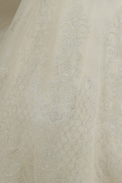 Cap Sleeve Aline Cathedral wedding dress Tulle Lace Appliques Garden Bridal Gown