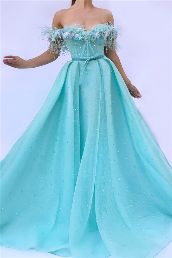 Off the Shoulder Sleeveless Evening Dress UK | Cute Feather Tulle Long 27Dress.co.uk Off the Shoulder Sleeveless Evening Dress UK | Cute Feather Tulle Long 27Dress.co.uk