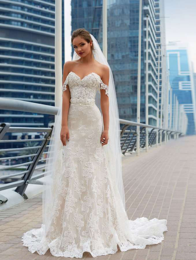 Elegant Off-the-Shoulder Wedding Dress Sweetheart With Lace Sexy Mermaid Bridal Gowns