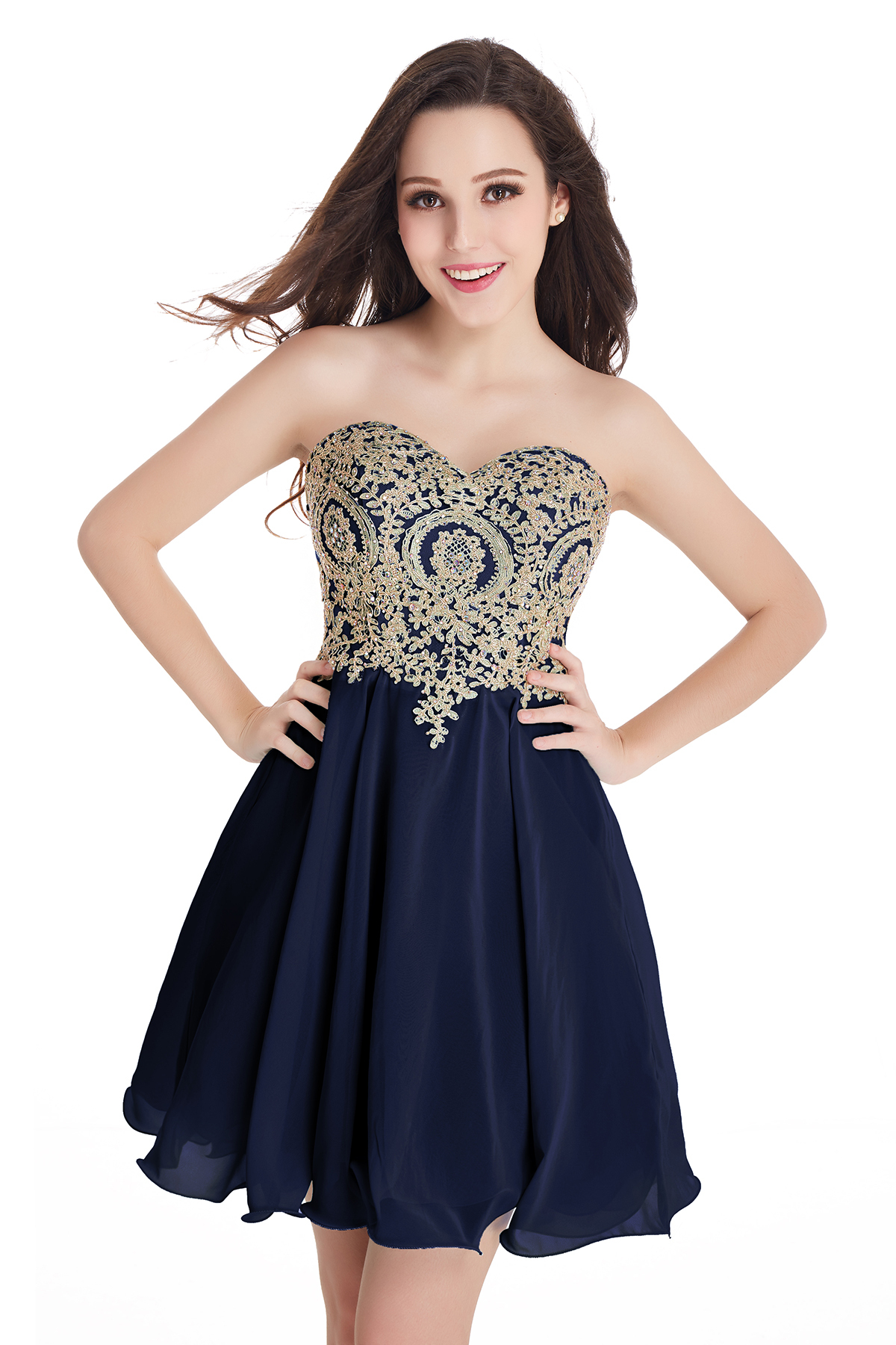 Sexy Short Mini Sweetheart Appliques Homecoming Dress UKes UK