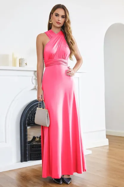 Ruffle Convertible Bridesmaid Dress Multi-way Twist Wrap Infinity Dress