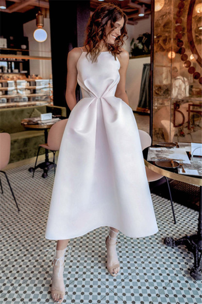 Sexy Ruffles Spaghetti Strap Open Back Prom Dress UKes UK Pink Open Back Elegant Evening Dress UKes UK-27Dress.co.uk