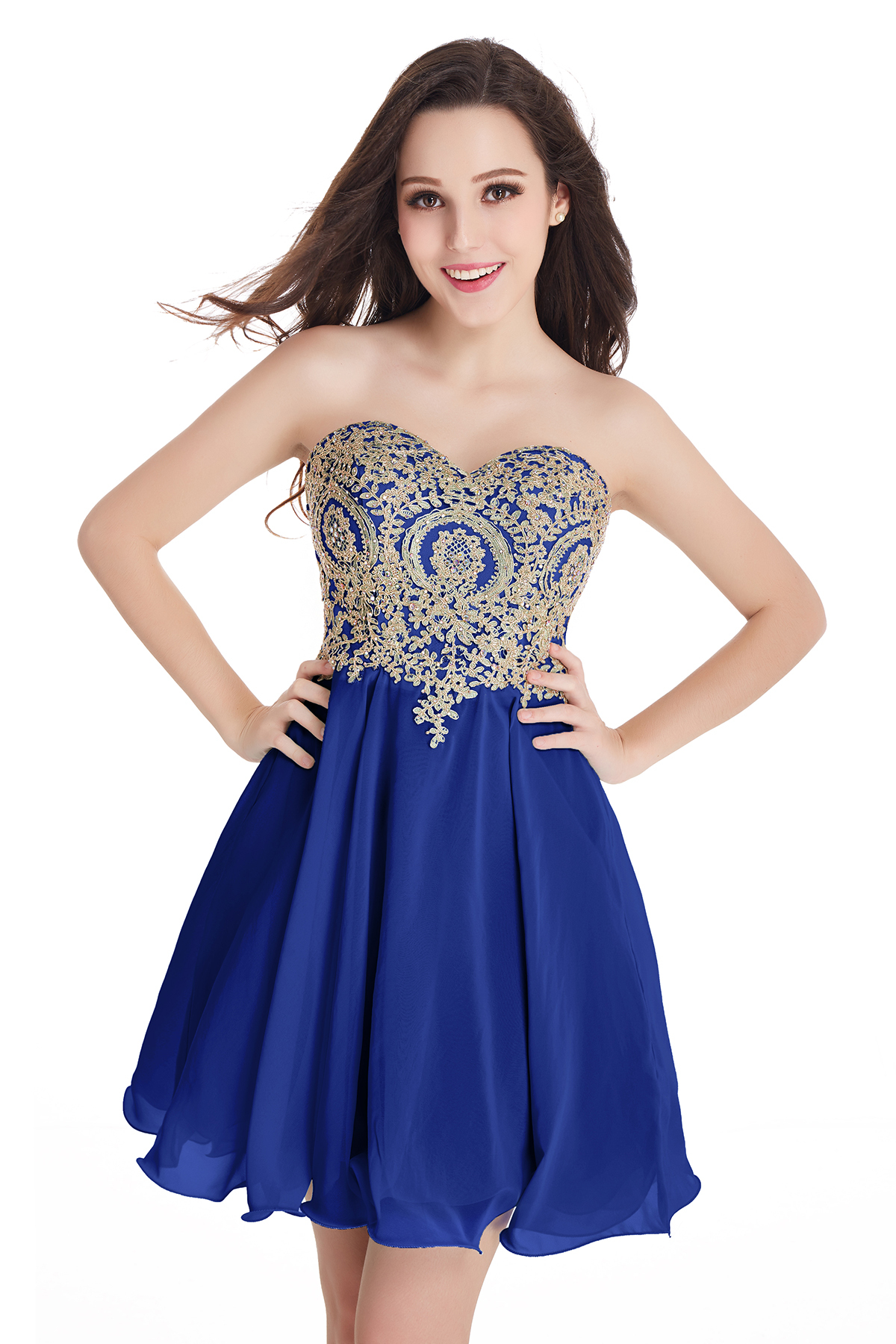 Sexy Short Mini Sweetheart Appliques Homecoming Dress UKes UK