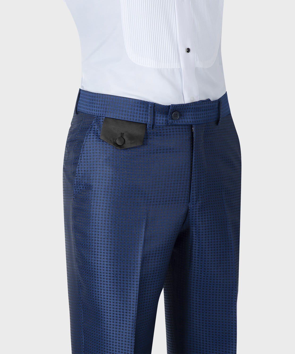 Joshua Fashion Navy Double Breasted Shawl Lapel Wedding Suits