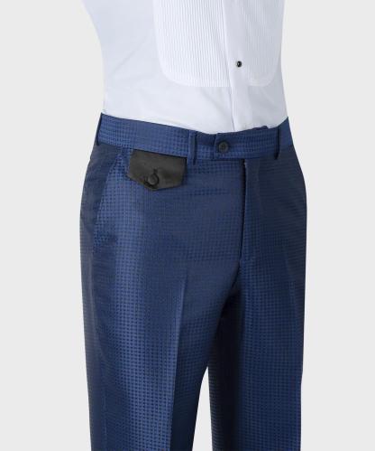 Joshua Fashion Navy Double Breasted Shawl Lapel Wedding Suits