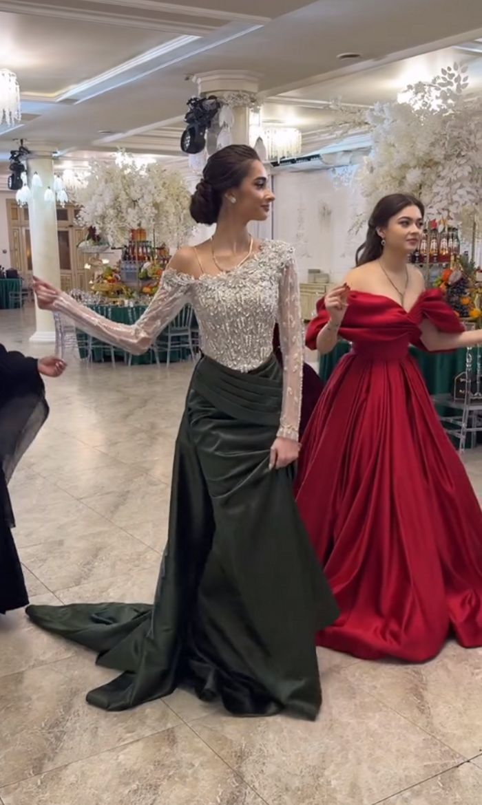 Lace up Appliques Lace Beading A-Line Prom Dresses Floor-length