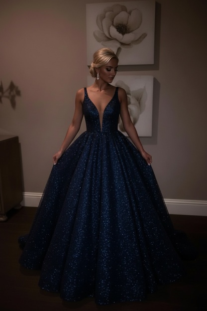 Sparkly Sequins Prom Dress UK | Backless White A-Line Evening Gowns