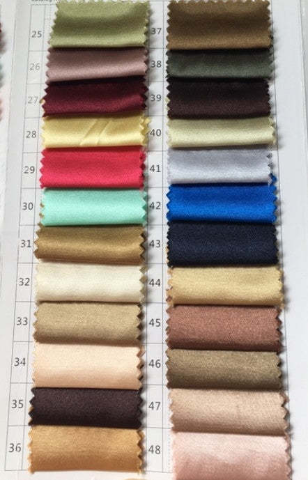 Chicloth Stretch Satin Swatch with 68 Colors