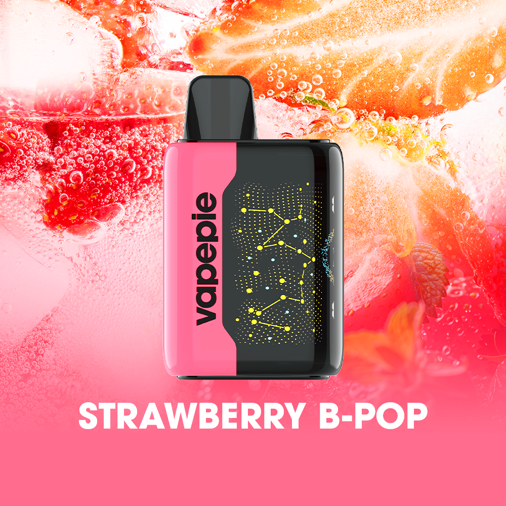 STRAWBERRY B-POP - VAPEPIE 25000 PUFFS - Star Sky Curved Screen
