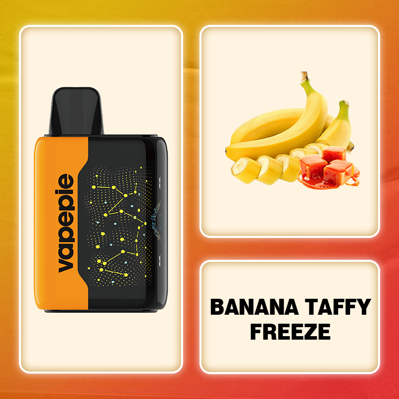 BANANA TAFFY FREEZE - VAPEPIE 25000 PUFFS - Star Sky Curved Screen