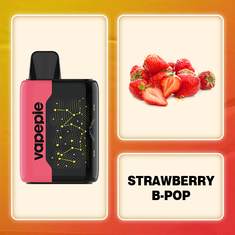 STRAWBERRY B-POP - VAPEPIE 25000 PUFFS - Star Sky Curved Screen